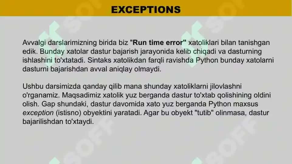 PYTHONDA SINTAKSIS XATOLIKLAR 2