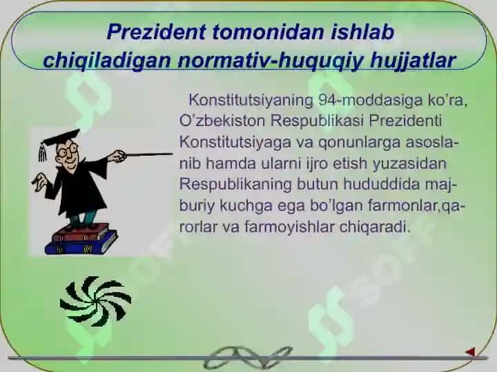 O'zbekiston Respublikasida prezidentlik  institutining joriy etilishi I.A.Karimovning  O'zbekiston Respublikasi prezidenti etib saylanishi 8