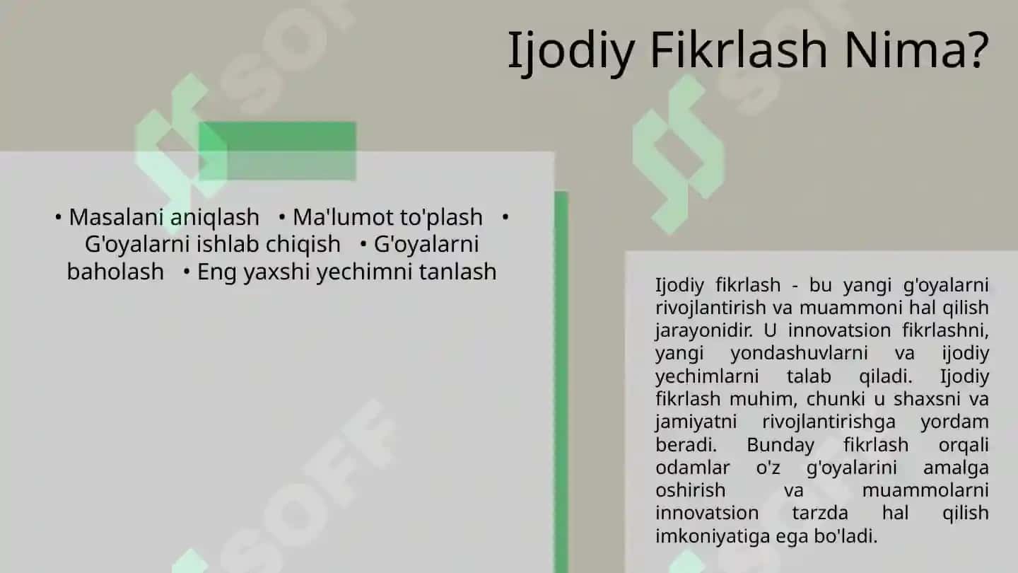 Ijodiy va lateral fikrlashning xususiyatlari 3