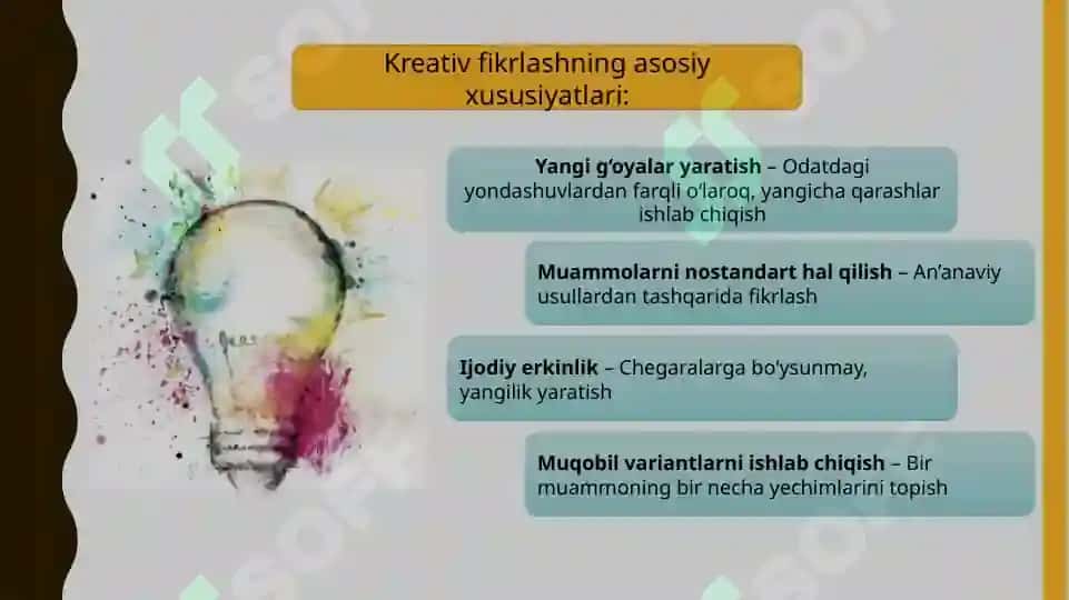 Kreativ fikrlash faniga kirish 4