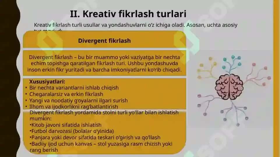 Kreativ fikrlash faniga kirish 7