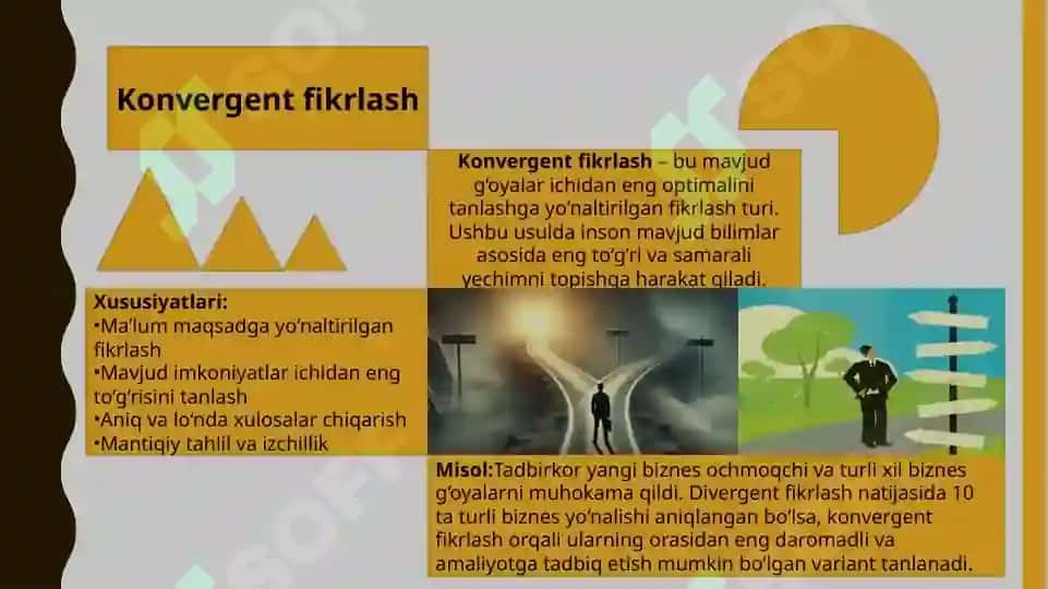 Kreativ fikrlash faniga kirish 8