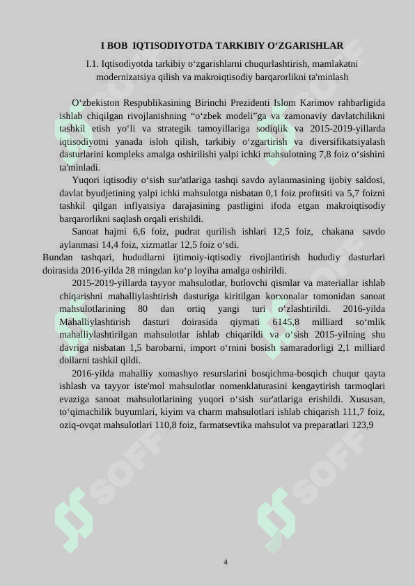 IQTISODIYOTDAGI TARKIBIY O`ZGARISHLAR VA  UNING IQTISODIY MUVOZANATGA TA`SIRI 6