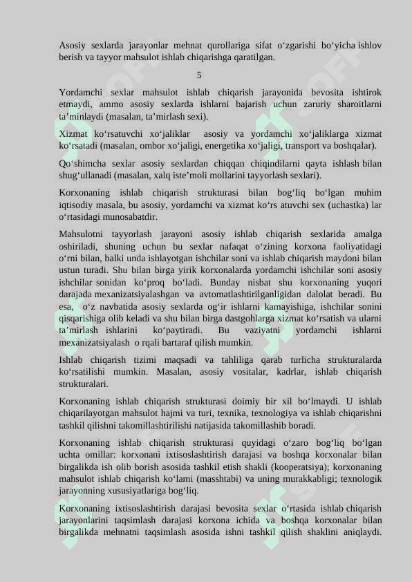 Korxona ishlab chiqarish faoliyatini boshqarish va o’sish modellari. 7