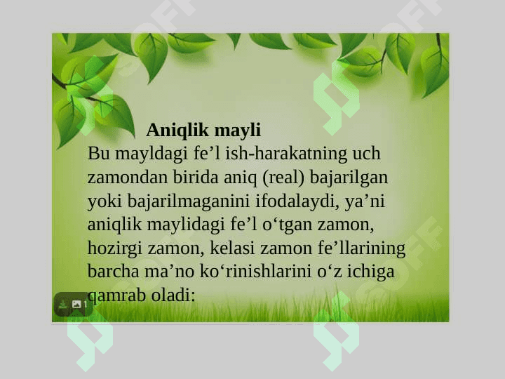 Fe’l mayllari. 8