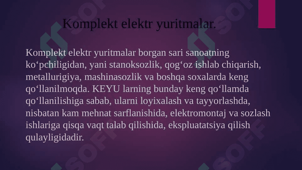 Komplekt elektr yuritma ish rejimlari 2