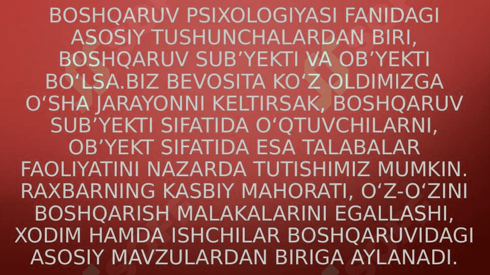 Boshqaruv psixologiyasi 4
