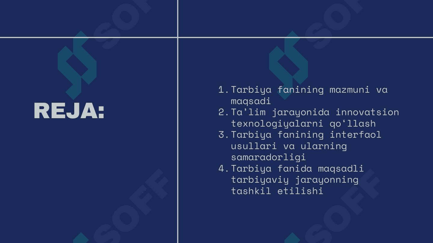UMUMIY O’RTA TA’LIM MAKTABLARIDA TARBIYA FANINI O’QITISHDA INNOVATSION TEXNALOGIAYALARDAN FOYDALANISH 2