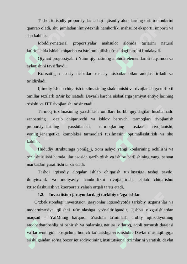 Ijtimoiy takor ishlab chiqarish,uning milliy iqtisodiy taraqqiyotdagi o`rni. 7