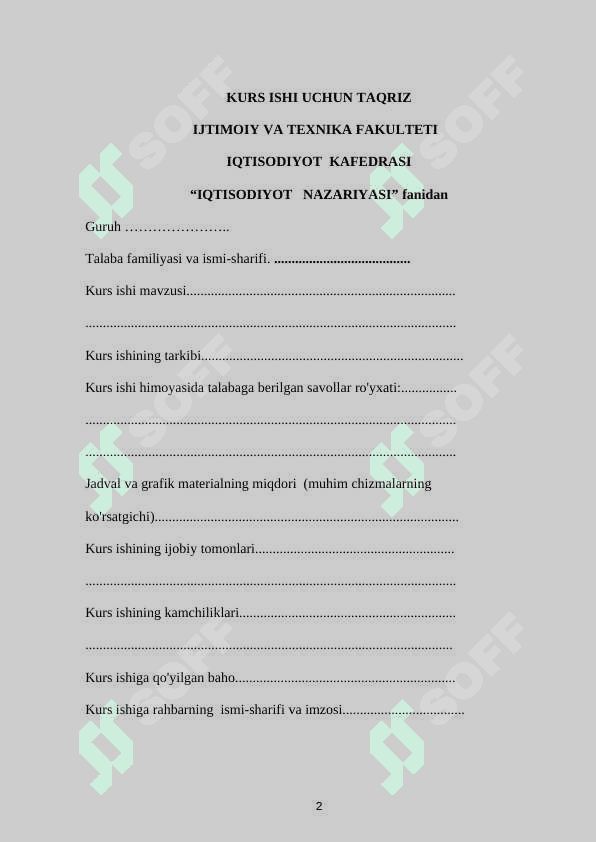 IQTISODIY INQIROZLAR, ULARNING TURLARI VA NAMOYON BO`LISH XUSUSIYATLARI 2