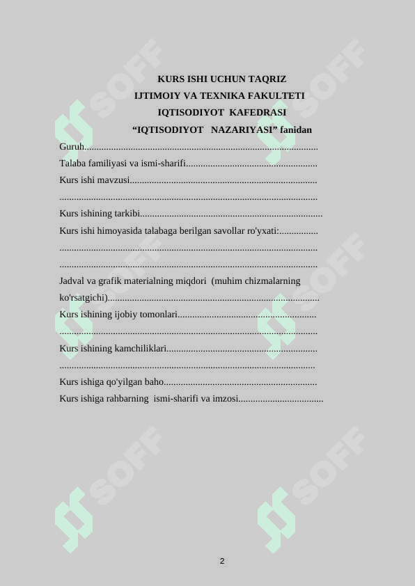 Iqtisodiy inqirozlar,ularning turlari va namoyon bo’lish xususiyatlari. 2