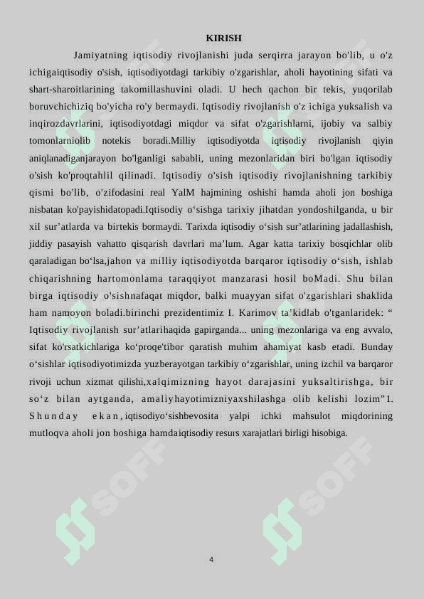 IQTISODIYOTDAGI TARKIBIY O`ZGARISHLAR VA  UNING IQTISODIY MUVOZANATGA TA`SIRI 4