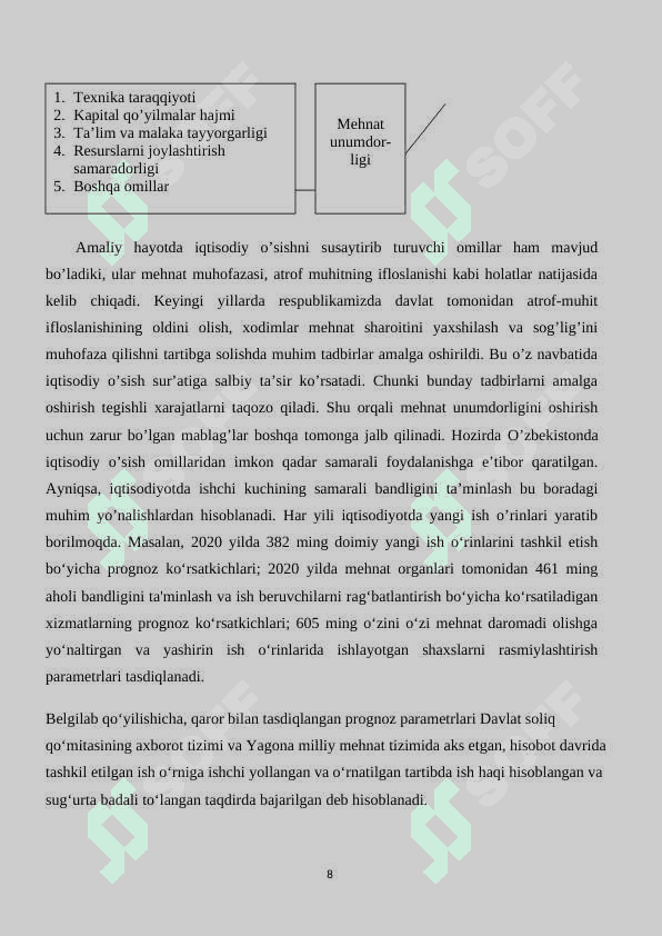 IQTISODIYOTDAGI TARKIBIY O`ZGARISHLAR VA  UNING IQTISODIY MUVOZANATGA TA`SIRI 8