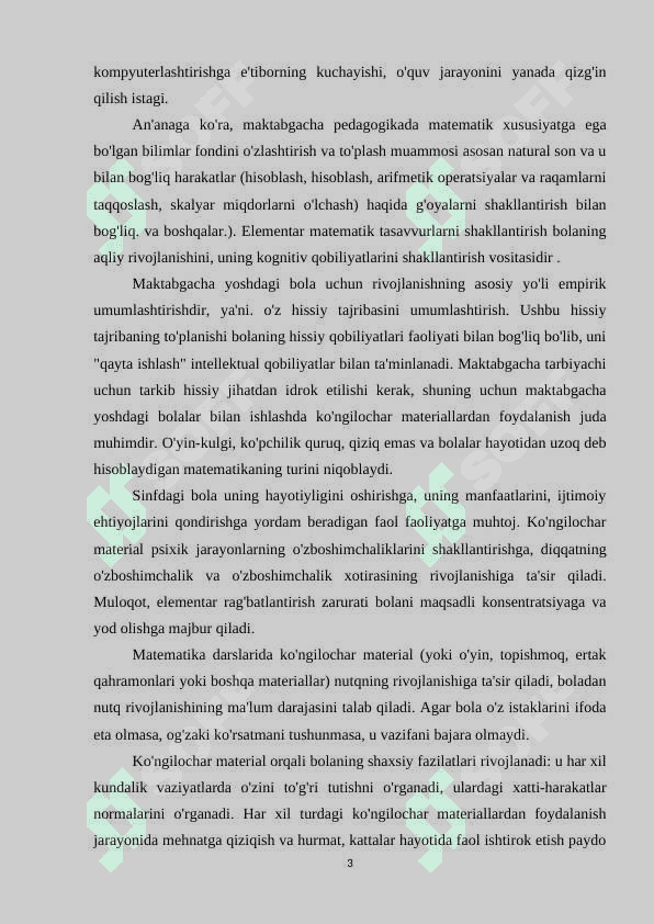 Maktabgacha yoshdagi bolalarni matematikaga o’rgatishning zamonaviy  metodlari 2