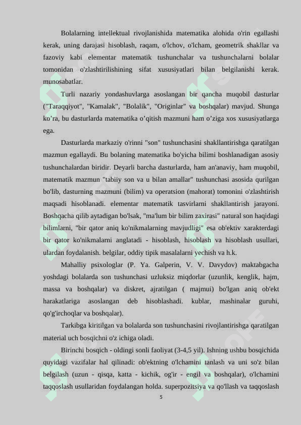 Maktabgacha yoshdagi bolalarni matematikaga o’rgatishning zamonaviy  metodlari 4