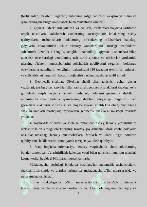 Maktabgacha yoshdagi bolalarni matematikaga o’rgatishning zamonaviy  metodlari 7