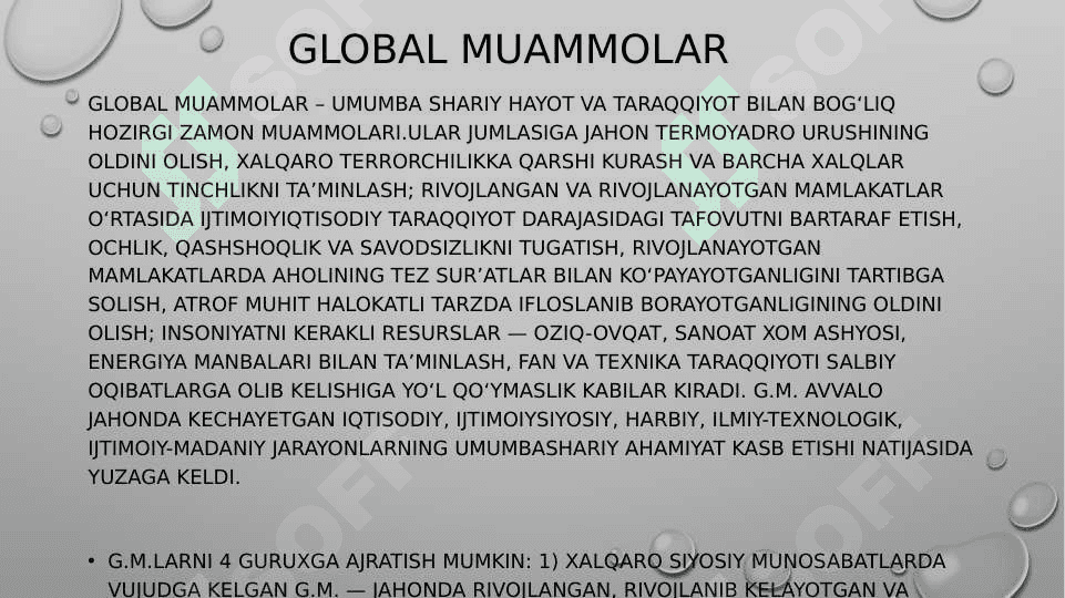 Ekosistemadagi global o'zgarishlar 3