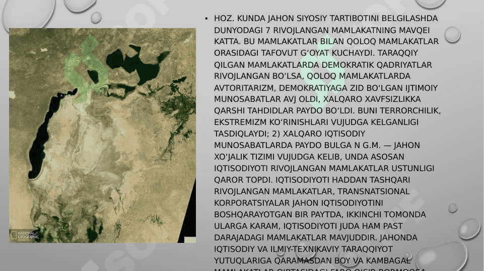 Ekosistemadagi global o'zgarishlar 4