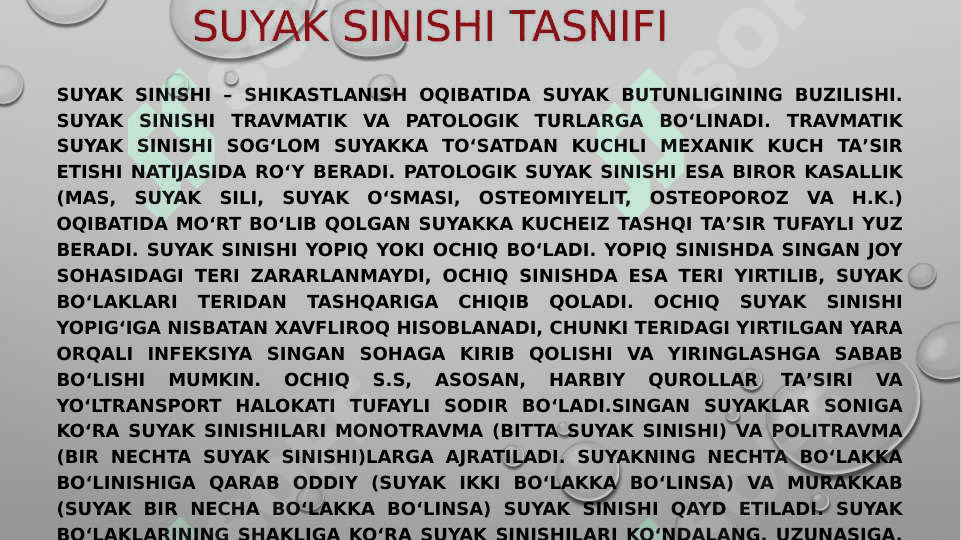Suyaklar singanda birinchi yordam 3