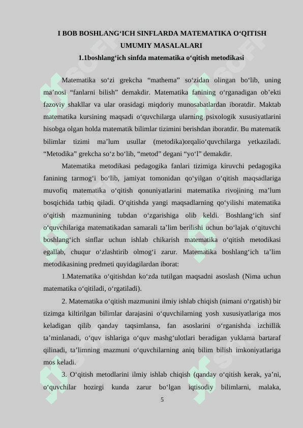 Boshlang'ich sinflarda matematika o'qitish vositalari va metodlari 5