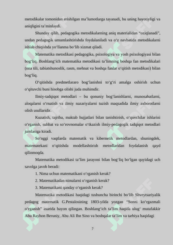 Boshlang'ich sinflarda matematika o'qitish vositalari va metodlari 7