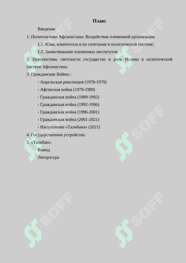 Политическая система Афганистана 2