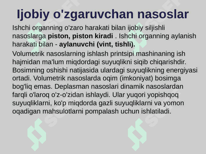 Zamonaviy nasos agregatlari bilan tanishish 4
