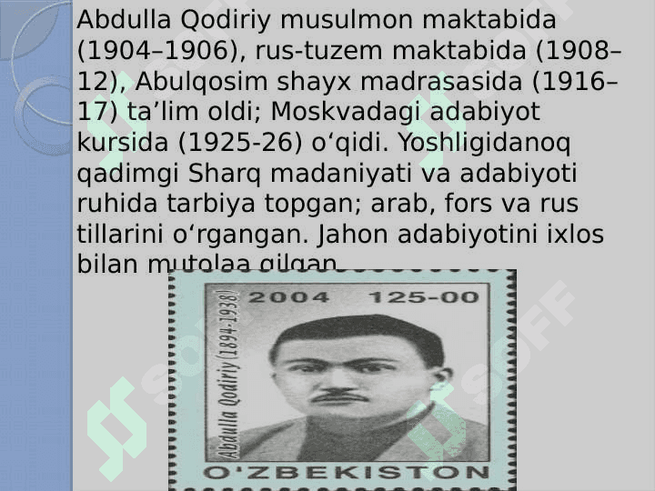 A. Qodiriy va A. Choʻlpon hayoti va ijodi 4