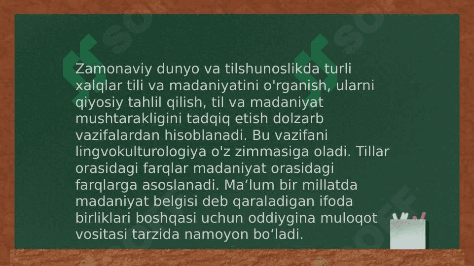 ZAMONAVIY TILSHUNOSLIKDA MUQOBILSIZ LEKSIKA TUSHUNCHALARI TALQINI 2