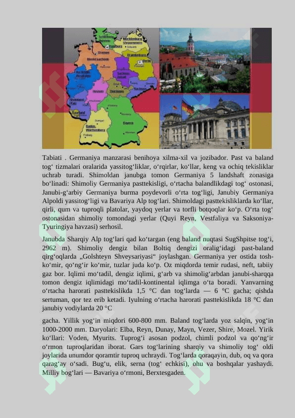Rivojlanayotgan mamlakatlar makroiqtisodiy ko'rsatkichlar tahlili. Germaniya federati respublikasi haqida asosiy ma’lumotlar 3