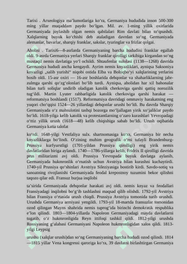 Rivojlanayotgan mamlakatlar makroiqtisodiy ko'rsatkichlar tahlili. Germaniya federati respublikasi haqida asosiy ma’lumotlar 4
