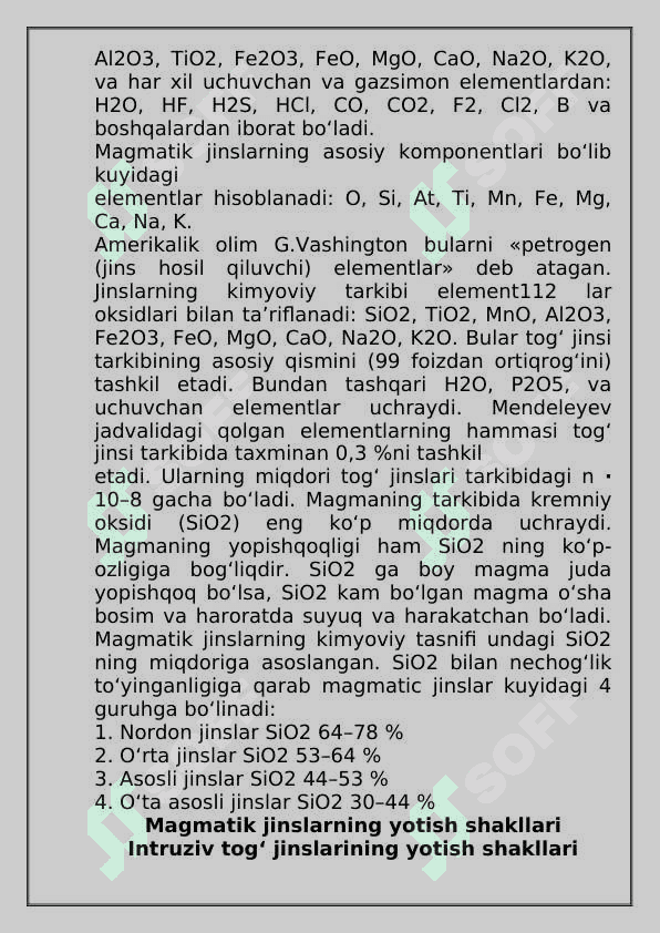 Magmatik tog‘ jinslari 3