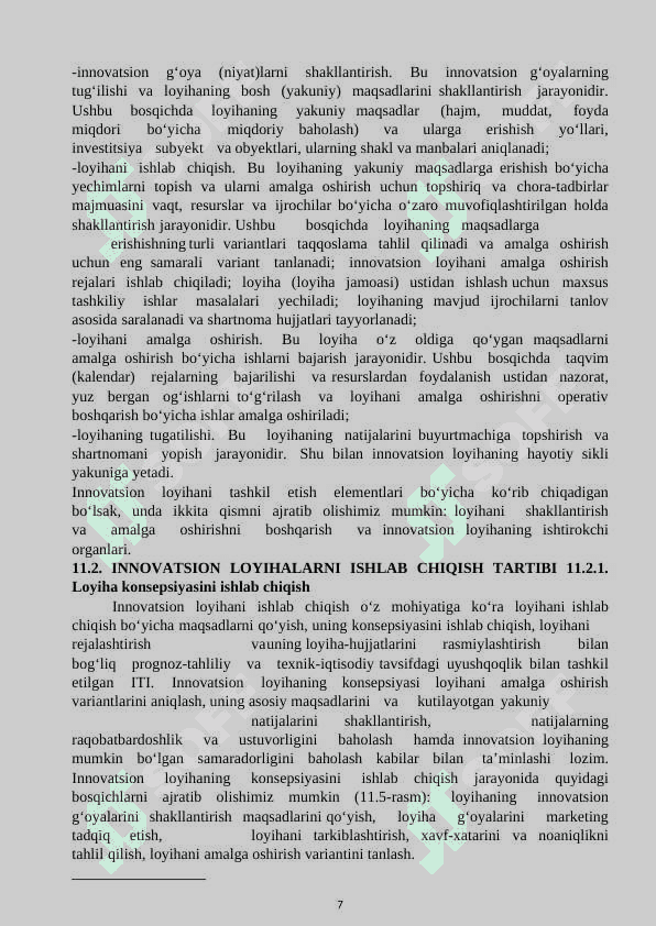 INNOVATSION LOYIHALARNI BOSHQARISH 7