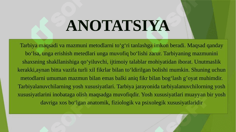 Tarbiya maqsadi mavzusida slayd 3