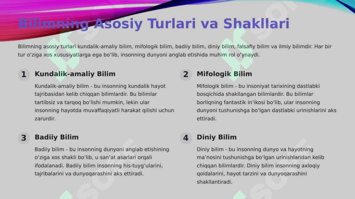 Bilish nazaryasi 4