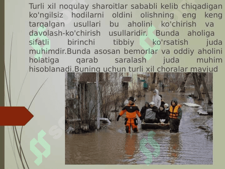 AHOLINI DUSHMAN TAJOVUSI PAYTIDA VA SHIKASTLANGAN AHOLINI DAVOLASH-KO'CHIRISH VA TIBBIY TA'MINLASH 2