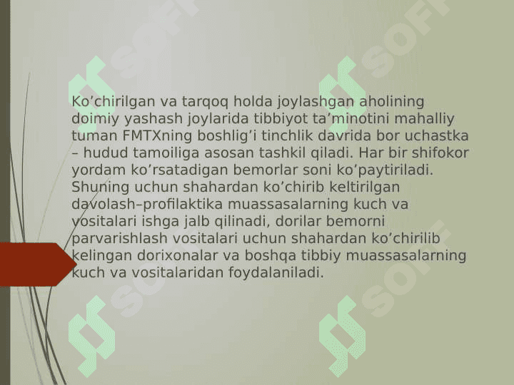AHOLINI DUSHMAN TAJOVUSI PAYTIDA VA SHIKASTLANGAN AHOLINI DAVOLASH-KO'CHIRISH VA TIBBIY TA'MINLASH 6