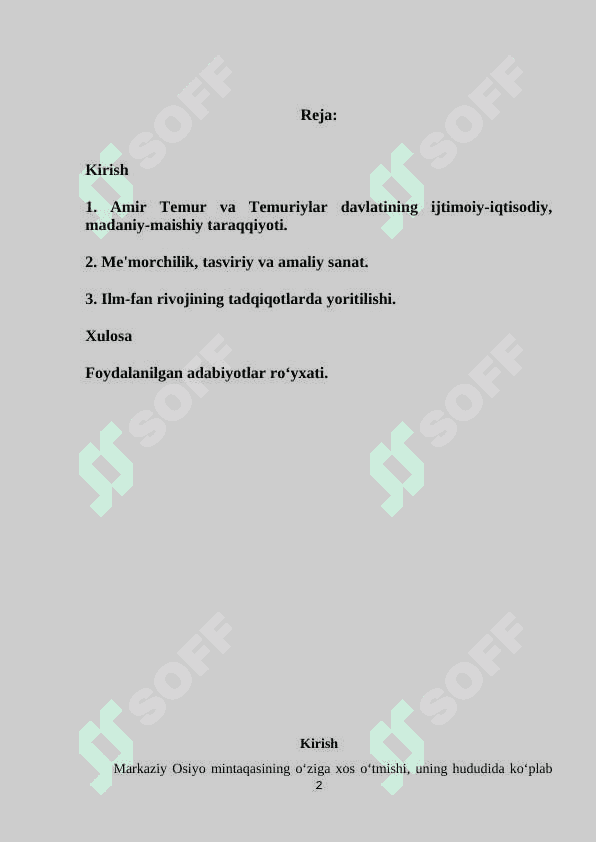 AMIR TEMUR VA TEMURIYLAR DAVRIDA  MADANIY JARAYONLAR 2