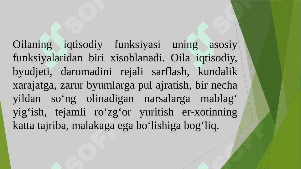 Oila funktsiyasi, oila tiplari va rollari. 2