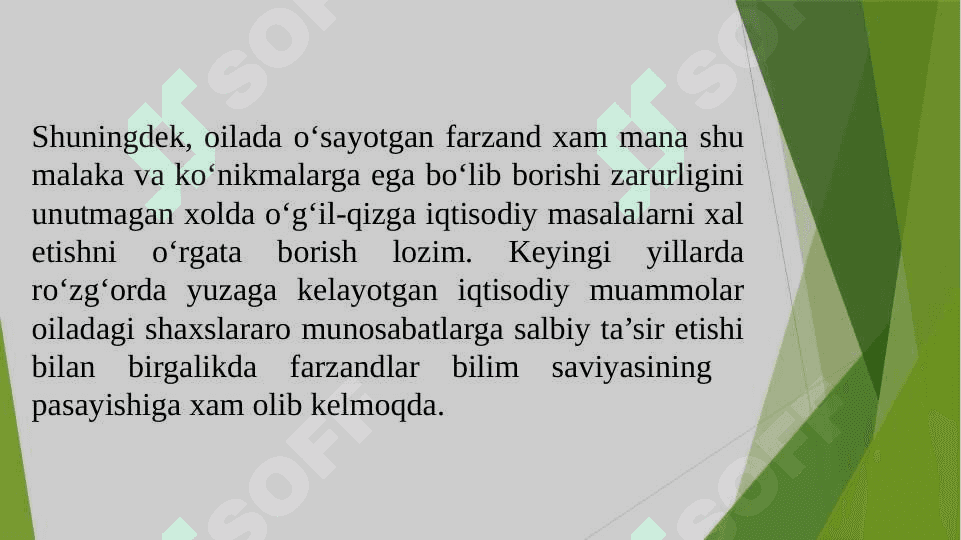 Oila funktsiyasi, oila tiplari va rollari. 3