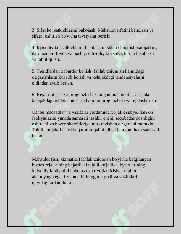 Mahsulot ishlab chiqarish hajmiga ta’sir etuvchi omillar tahlili. 4