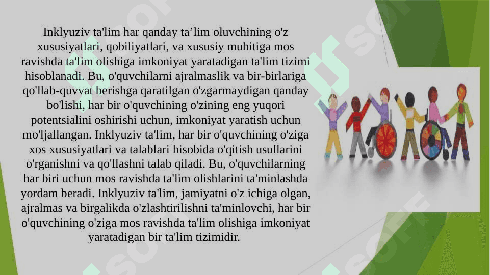 Alohida yordamga muhtoj shaxslarni inklyuziv ta’lim konsepsiyasining mohiyati va asosiy qoidalari 2