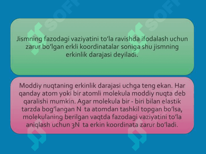 Jismlarning erkinlik darajasi 2
