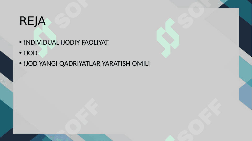 IJOD YANGI QADRIYATLAR YARATISH OMILI 2