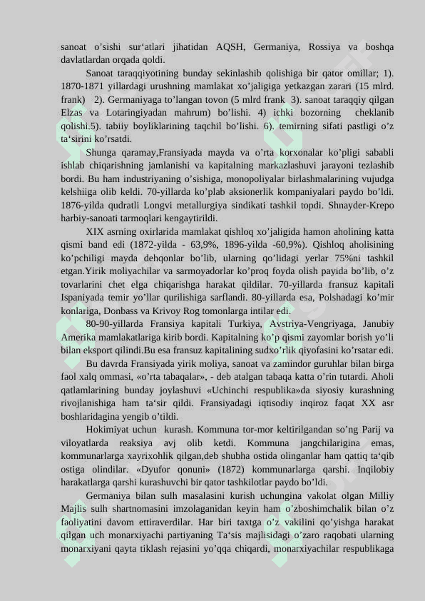 Yevropa va AQSH XIX asrning oxiri XX asr boshlarida 2