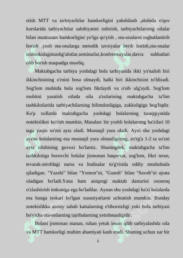 Maktabgacha ta'lim tashkiloti va oila 2