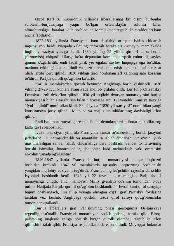 Yevropa davlatlari 1815-1850 yillarda 2
