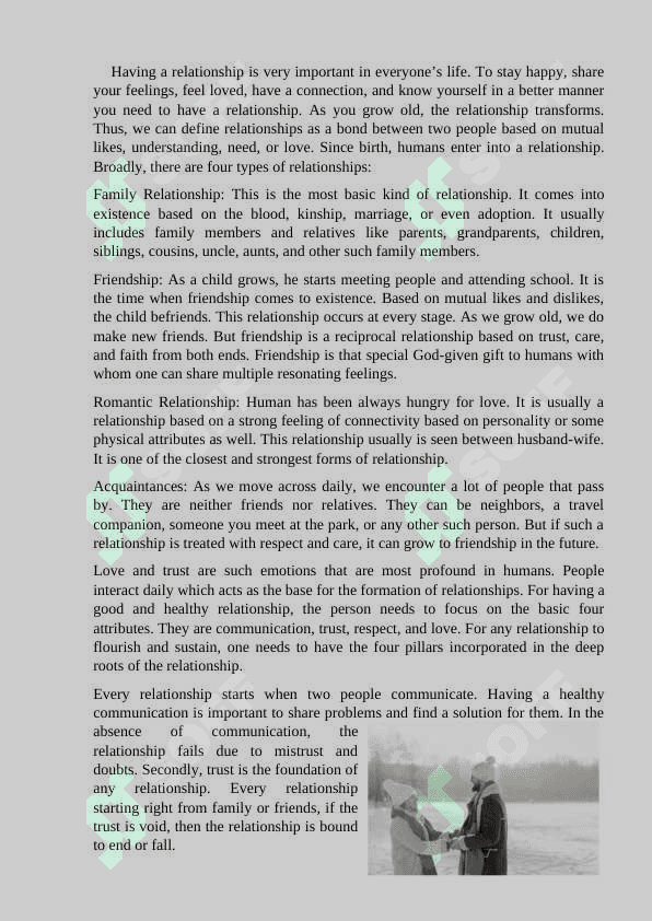 People and relationships 2