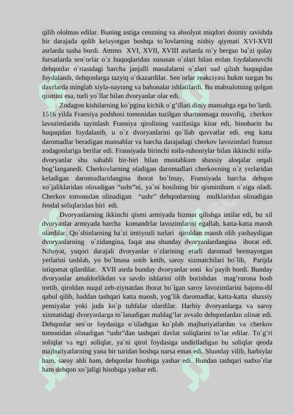 Yevropada XVII asrning ikkinchi yarmi XVIII asrda feodal absolyut tuzumi 4