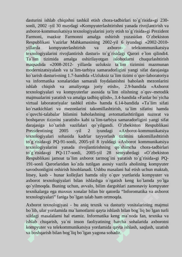 Iqitisodiyotda axborot texnologiyalari. Dasturiy ta’minot 4